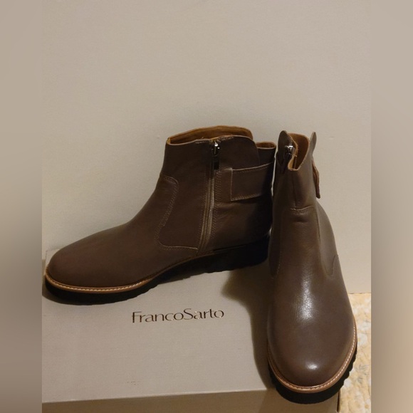BRAND NEW Womens Franco Sarto Chevelle Zip Up Ankle Boots - Picture 5 of 12